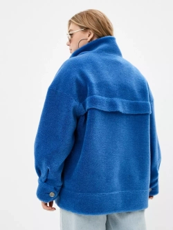 Куртка чебурашка из шерсти мериноса, синяя, SilverFox