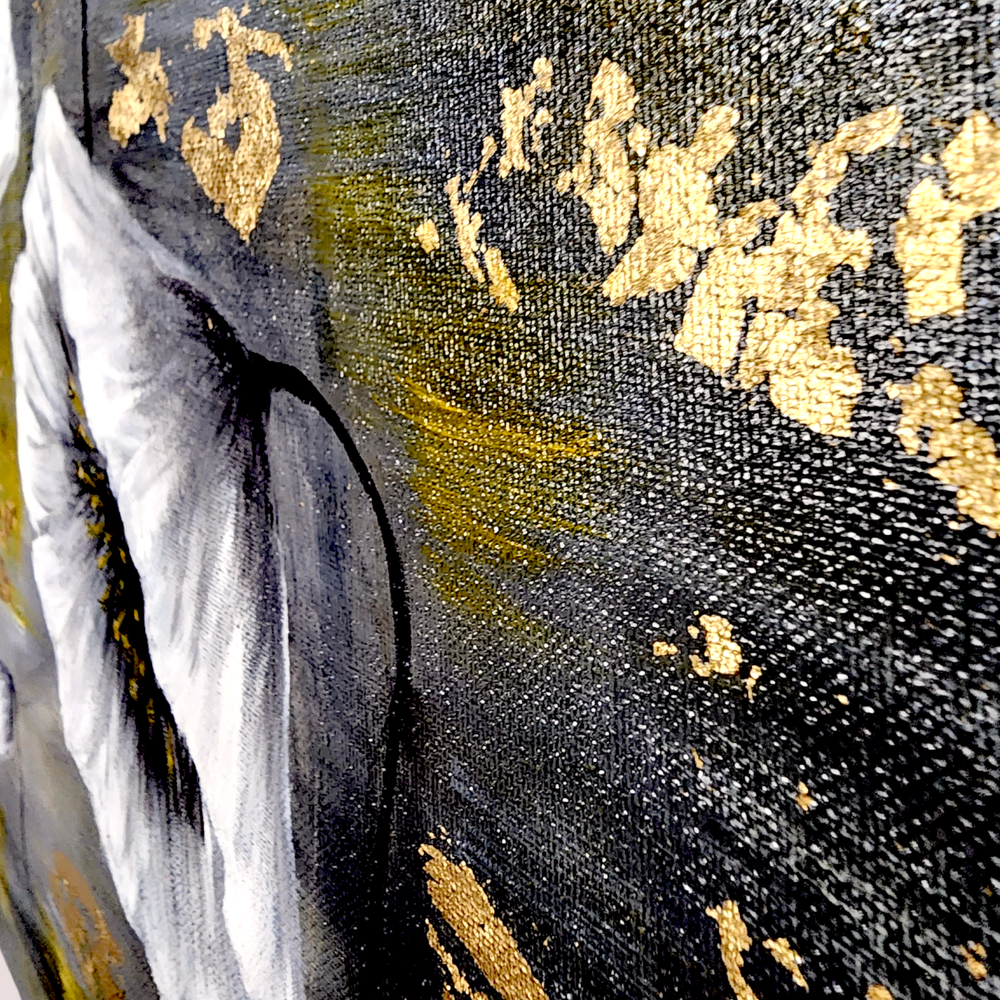 Картина «Белые маки» | Холст, акрил 50х50 см | Художница Ефимова Ольга