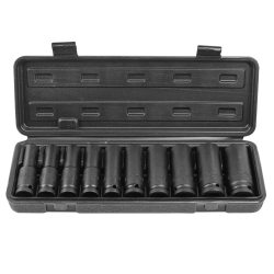 Набор головок ударных глубоких 10пр.,1/2''6гр.(10,12-15,17,19,21,22,24мм), в пластиковом кейсе Partner PA-4107-5MPB