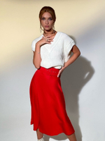 Армани-шелк. Цвет- Алый, 1,2м