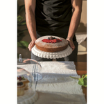 Блюдо сервировочное с крышкой tiffany, D30 см, молочно-белое