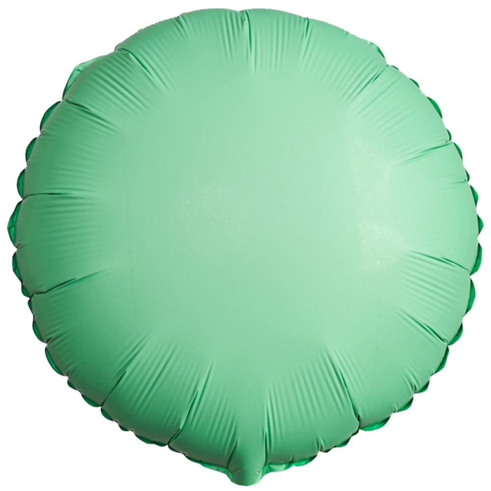 Фольгированный шар-круг, матовый, в зеленых оттенках, 46 см