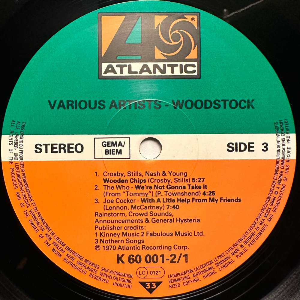 Woodstock - Music From The Original Soundtrack And More 3LP (Европа)