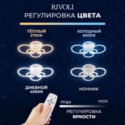 Светильник потолочный светодиодный Rivoli Marion 6107-109 132 Вт LED 2800К - 6200К модерн с пультом