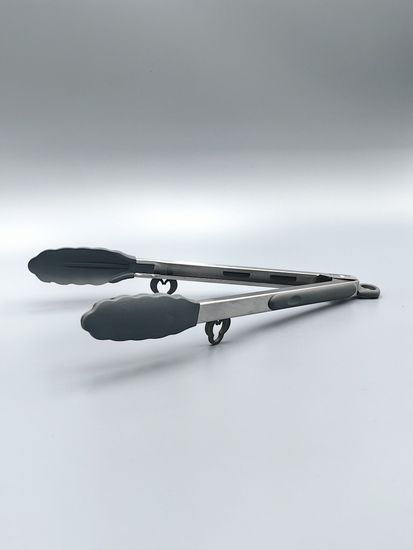 Щипцы силиконовые 30,5 см. Kamille КМ 7512 с ручками из нержавеющей стали