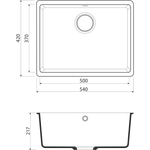 Кухонная мойка Omoikiri Kata-54-U-BL
