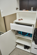 Тумба с зеркалом Стокгольм белый/белый глянец