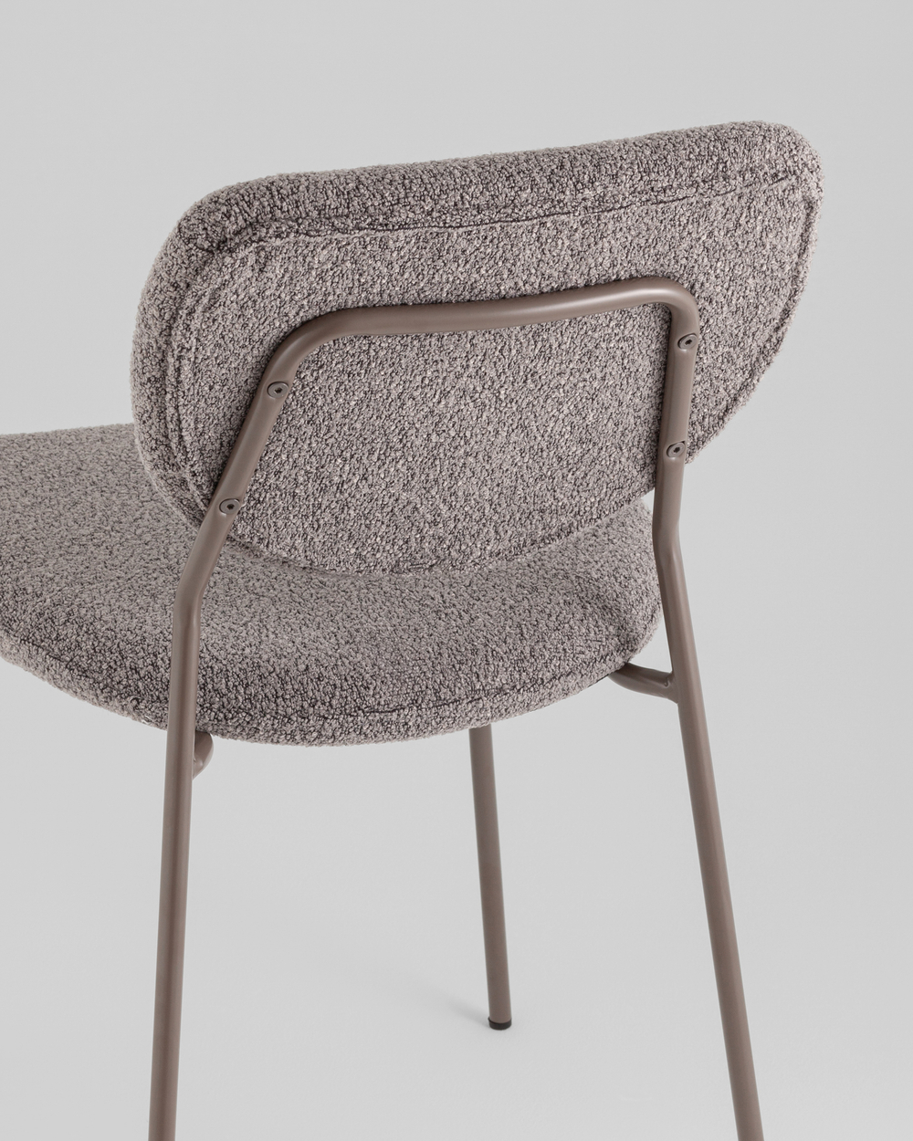 Стул обеденный Gigi тёмно-серый букле серые ножки