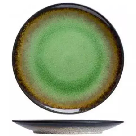 Тарелка «Фервидо» мелкая керамика D=265,H=25мм зелен
