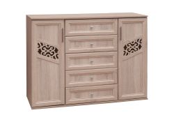 Комод "Ольга-14" № 3 (дуб сонома), ЛДСП/МДФ, Фант-мебель, г. Волжск