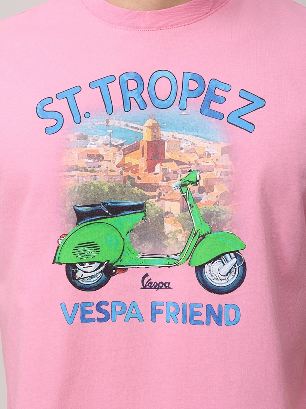 Футболка муж. Saint Barth ST TROPEZ VESPA розовый
