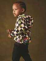 Толстовка с капюшоном для мальчика Next B72-462, Черный, Белый