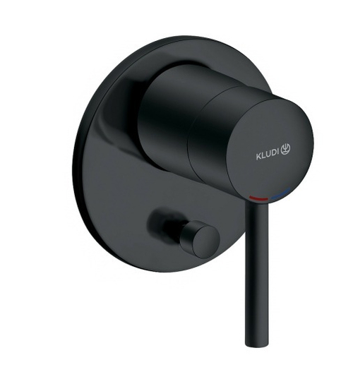 Смеситель для ванны и душа Kludi Bozz встраиваемый, внешняя часть, черный матовый (387163976)