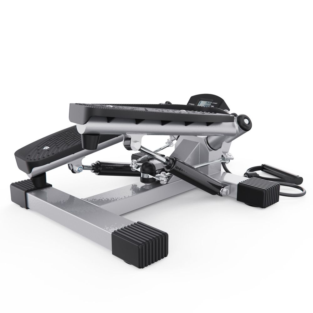 Большой поворотный степпер DFC X-STEPPER с эспандерами