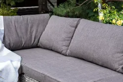 "Лунго" модуль диванный угловой с подушками, цвет серый (гиацинт)