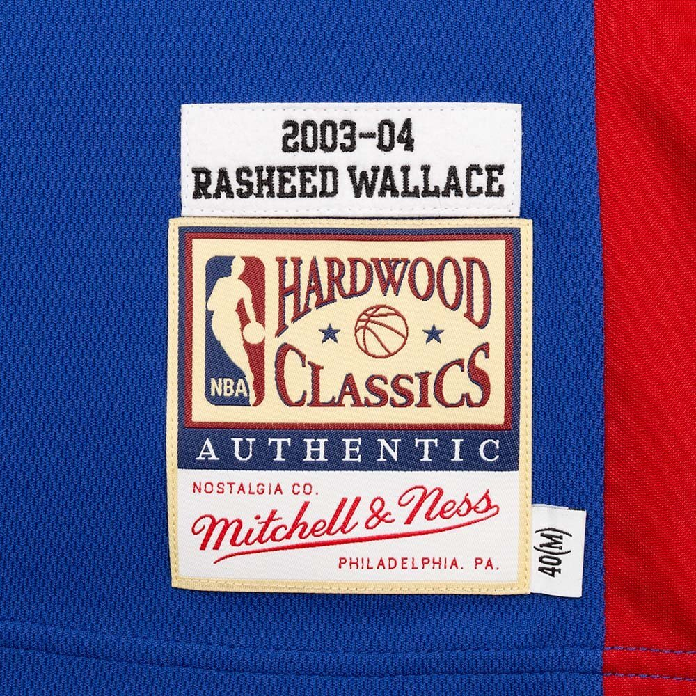 Баскетбольная джерси Mitchell&Ness NBA Dark Finals Jersey Detroit Pistons 2003 Rasheed Wallace Royal Blue