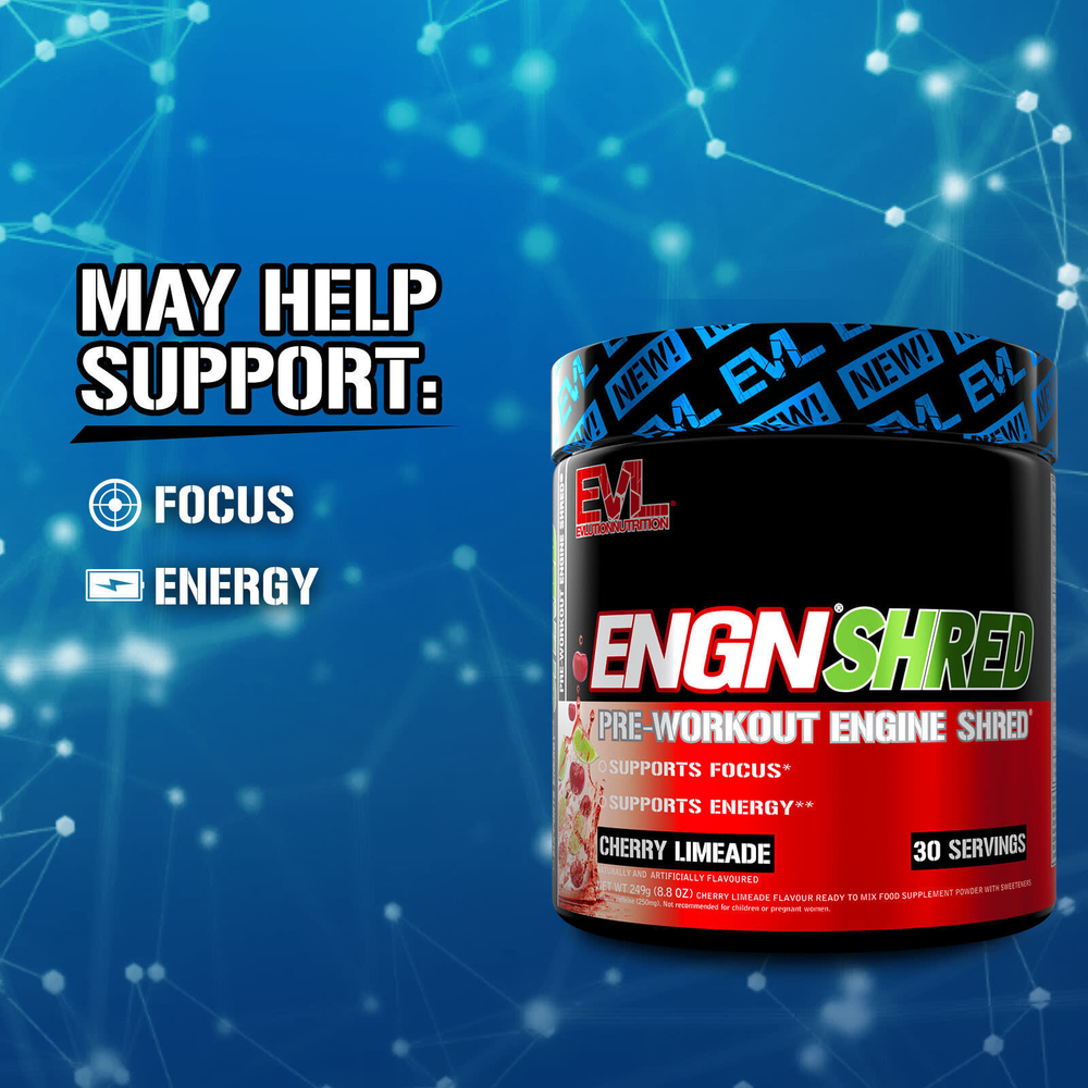 EVLution Nutrition, ENGN Shred, предтренировочный клочок, вишневый лайм, 249 г (8,8 унции)
