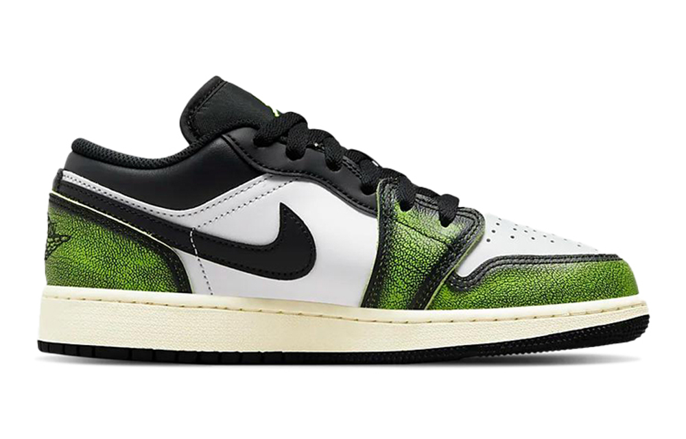 Jordan 1 Low Wear Away Electric Green GS