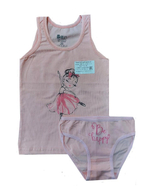 Комплект майка+трусы для девочек CBF 18-310/21-212дшл р.34 дым.роза (Boru)