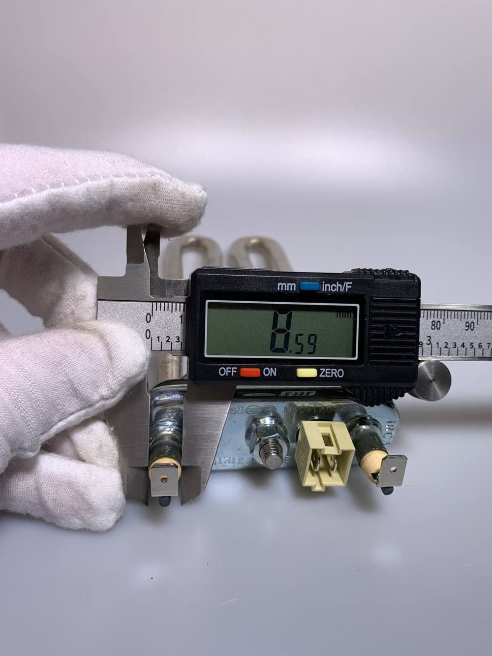 Тэн для стиральных машин LG 185 мм, IRCA Универсальный прямой, с датчиком, 1600W