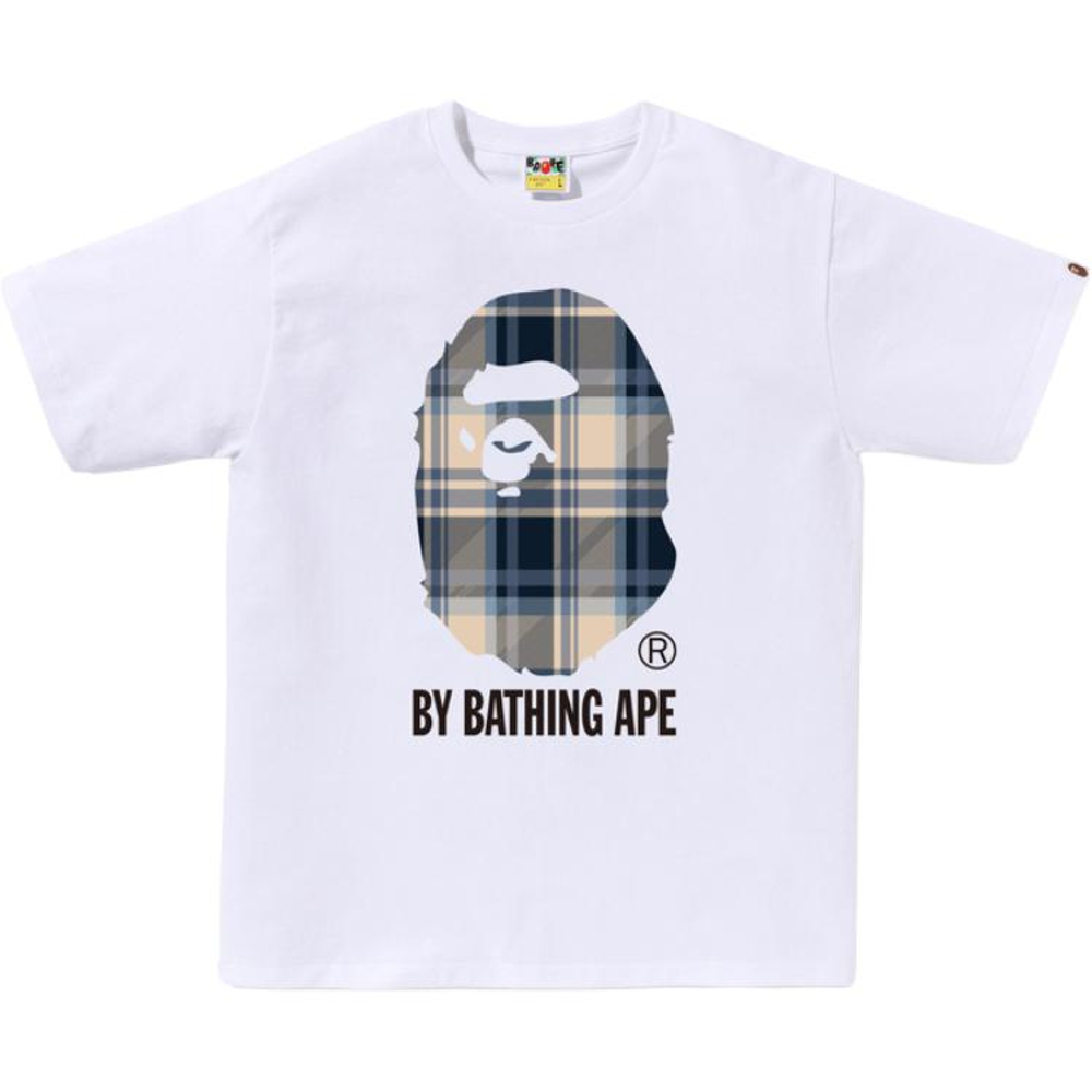 A Bathing Ape Bathing Ape Check Футболка белый синий