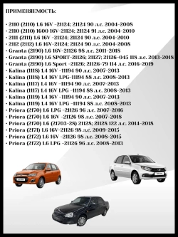 Комплект форсунок топливных BOSCH Калина, Гранта, Приора