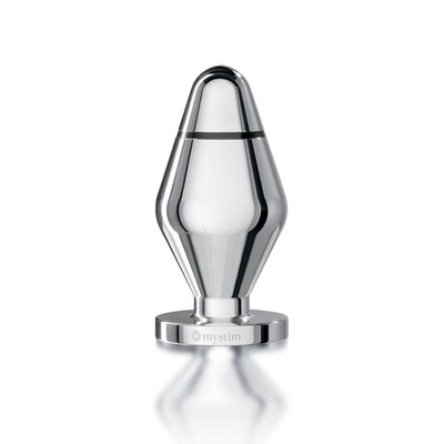 Анальная втулка для электростимуляции Little John - 9 см. (Цвет: серебро)