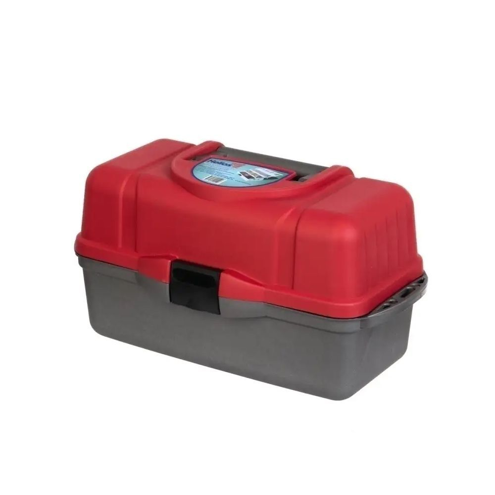 Ящик рыболовный для хранения снастей трехполочный красный