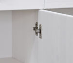 Комод Хаба 3 двери 3 ящика из массива сосны, белый/антик