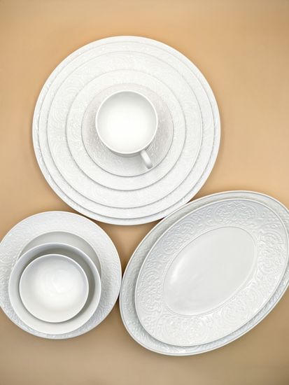 Блюдо овальное 30х22 см. набор 2 шт. Ажур классик