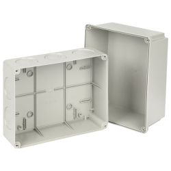 Распаячная коробка ЭРА KORv-240-195-165-44 ОП серая 240х195х165мм на винтах d25-3шт d32-2шт IP44