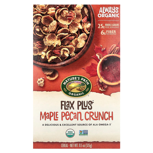 Nature's Path, Organic Flax Plus®, хлопья с кленовым пеканом, 325 г (11,5 унции)