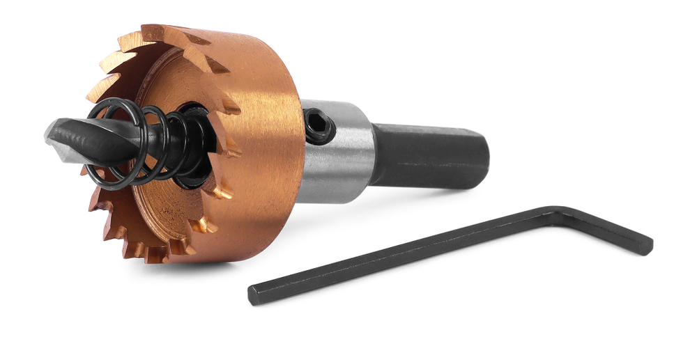 HSS-TiN коронка MESSER  26мм с центр. сверлом и толкающей пружиной для  лист. материала  до 2 мм ц/х