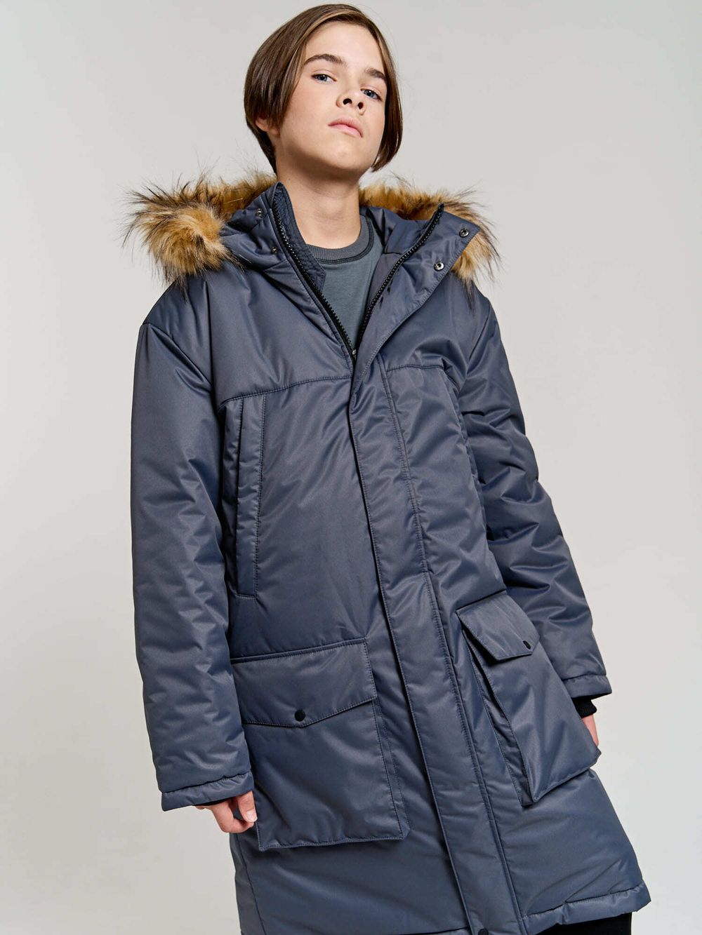 Парка зимняя "Антрацит" 7+