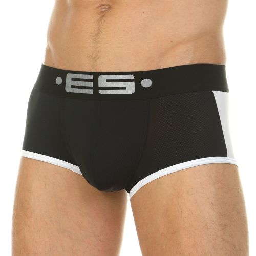 Мужские трусы хипсы сетчатые черные ES Collection