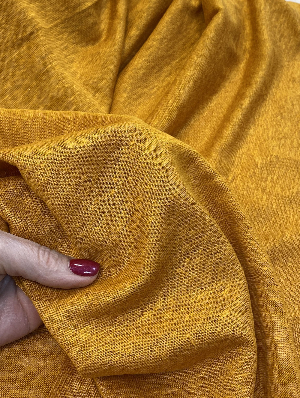 Ткань Трикотажное полотно (Италия) 50% лен 50% хлопок   ш-130см  1 м