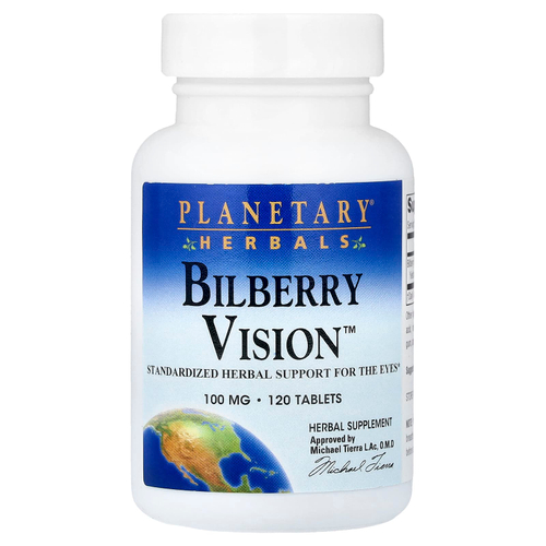 Planetary Herbals, Bilberry Vision™, 100 мг, 120 таблеток