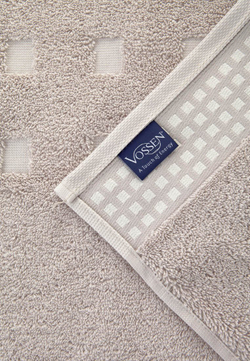 Элитное полотенце махровое Country dune-ivory от Vossen логотип