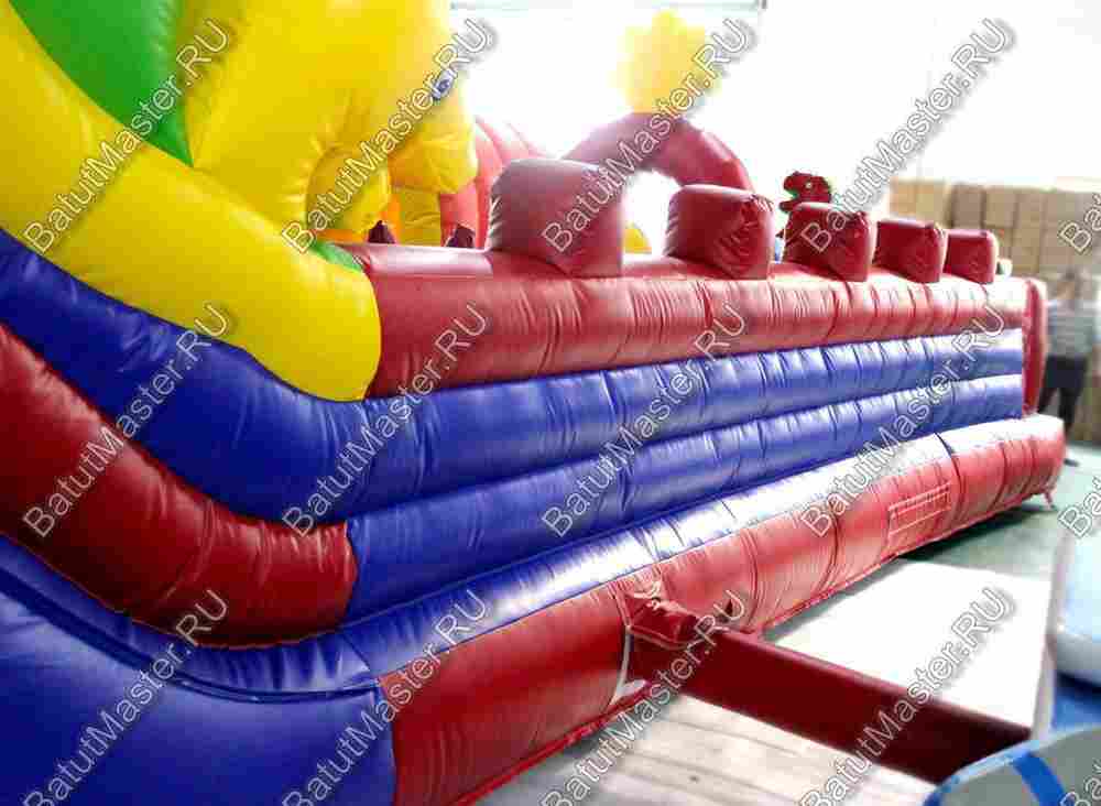 Детский надувной батут-горка "Dragons", размер 14*7*8 м