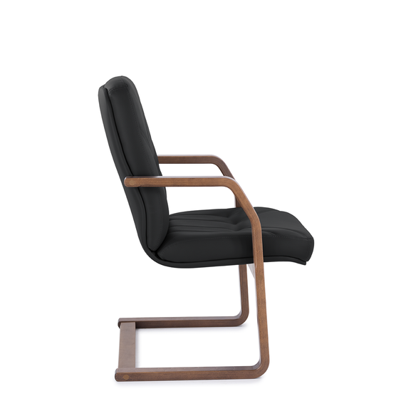 Кресло Комо Н/п дерево D8 (темный орех) S-0401 (черный)