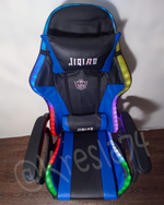 Геймерское кресло с RGB подсветкой и динамиками черно-синее