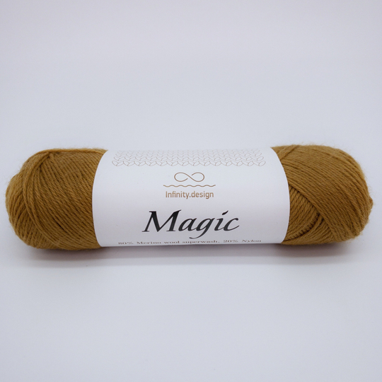 Пряжа INFINITY MAGIC (80% мериносовая  шерсть superwash, 20% нейлон)  (2035 OCHER) охра