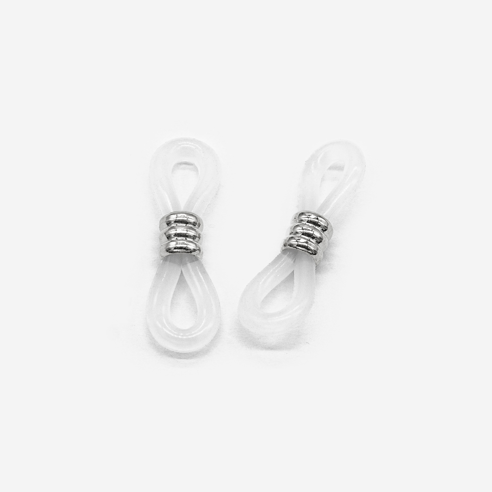 Держатели коннекторы для очков, белый, родирование, пара