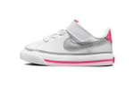 Baby Nike Court Legacy low-top toddler shoes white pink