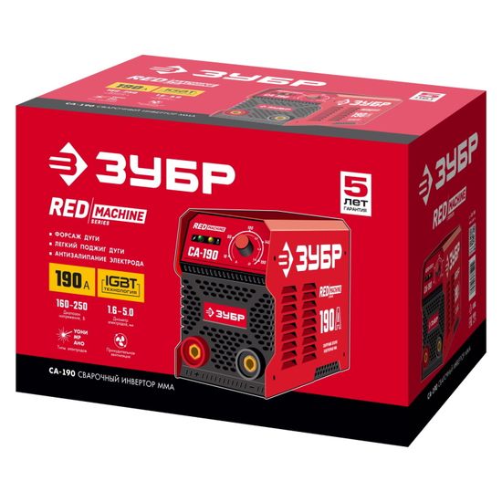 Сварочный инвертор "ЗУБР" СА-190