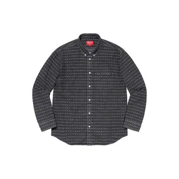 Supreme SS20 Week 5 Jacquard Logos Denim Shirt