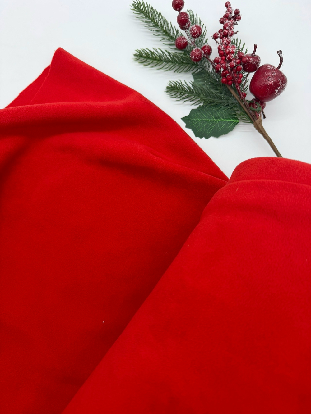 Флис антипиллинг двухсторонний красный