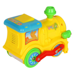 0403827/Игрушка на батарейках "Паровозик" цвет желтый, свет., звук. эфф., в/к 17*13*10см/54