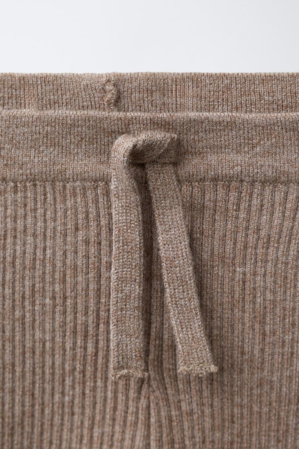 ZARA ЛЕГИНСЫ В РУБЧИК, ПЕСОЧНЫЙ