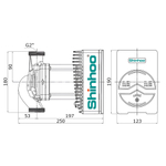 Насос циркуляционный Shinhoo MEGA+ 32-12